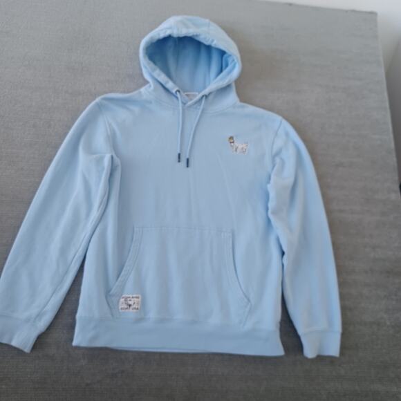 GOAT USA Hoodie Sweatshirt Mens Large Carolina Blue Pullover Embroidered Logo - Picture 1 of 11